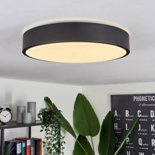 hofstein Plafonnier Samaira LED Noir, 1 lumière* Lampes Modernes