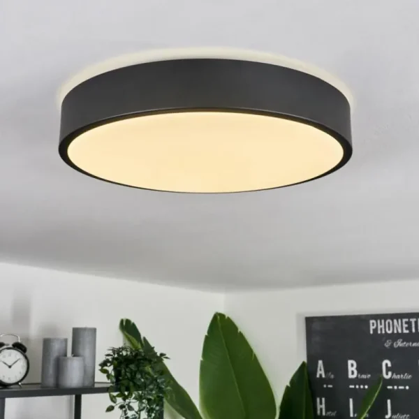 hofstein Plafonnier Samaira LED Noir, 1 lumière* Lampes Modernes