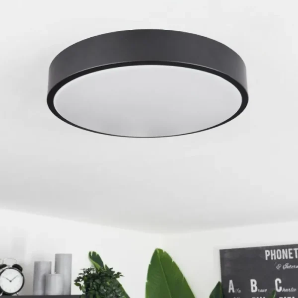 hofstein Plafonnier Samaira LED Noir, 1 lumière* Lampes Modernes