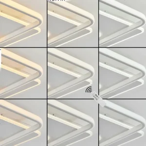 hofstein Plafonnier Selim LED Blanc, 1 lumière, Télécommandes* Lampes Modernes