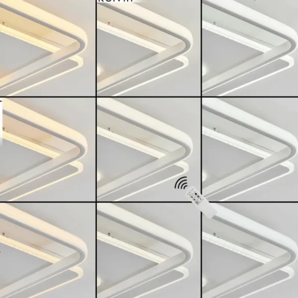 hofstein Plafonnier Selim LED Blanc, 1 lumière, Télécommandes* Lampes Modernes