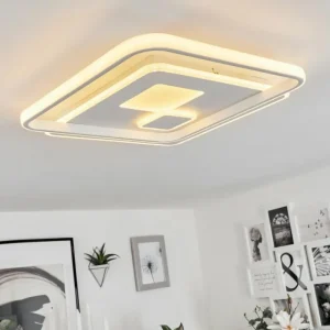 hofstein Plafonnier Selim LED Blanc, 1 lumière, Télécommandes* Lampes Modernes