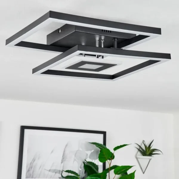 hofstein Plafonnier Serzedelo LED Noir, 1 lumière* Lampes Modernes