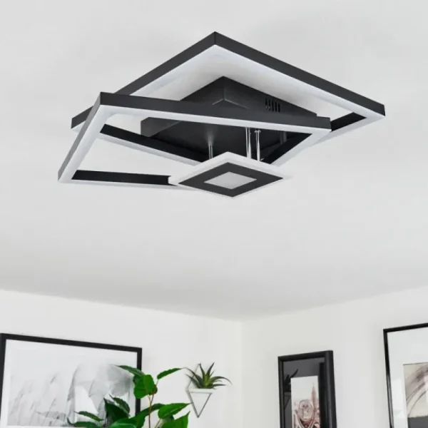 hofstein Plafonnier Serzedelo LED Noir, 1 lumière* Lampes Modernes