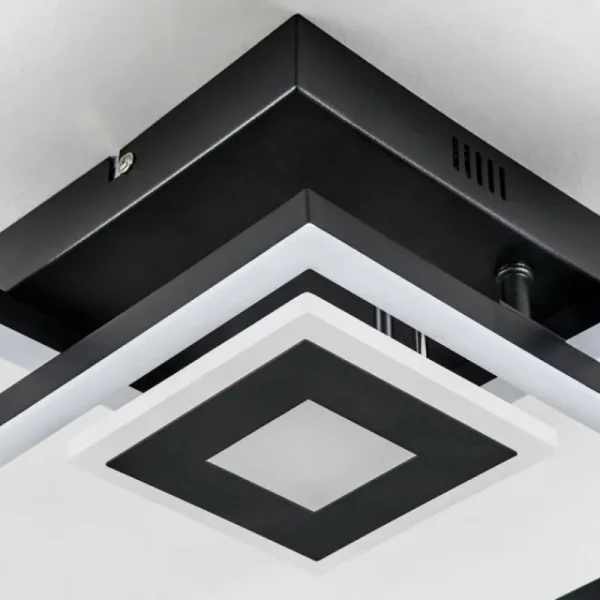 hofstein Plafonnier Serzedelo LED Noir, 1 lumière* Lampes Modernes