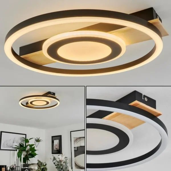 hofstein Plafonnier Taboneira LED Écru, Noir, Blanc, 1 lumière* Lampes Modernes