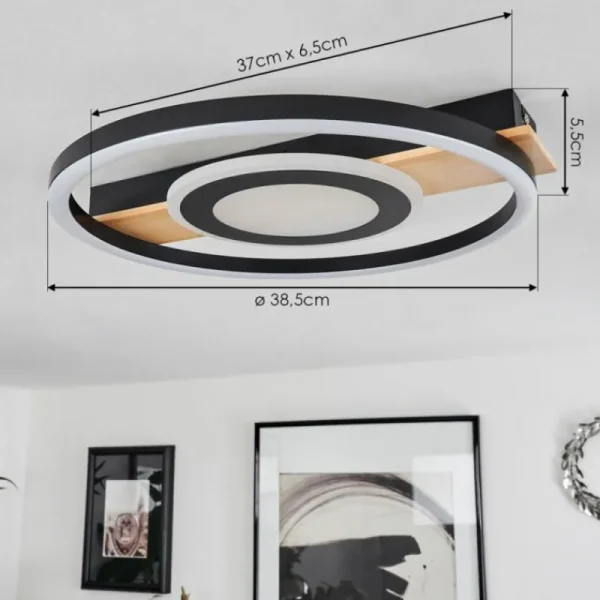 hofstein Plafonnier Taboneira LED Écru, Noir, Blanc, 1 lumière* Lampes Modernes