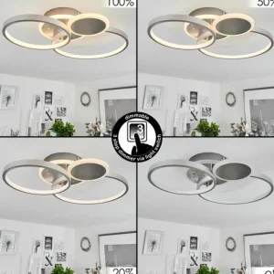 hofstein Plafonnier Tagsdorff LED Chrome, Nickel mat, 1 lumière* Lampes Modernes