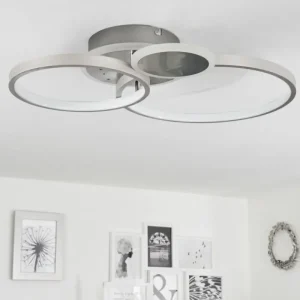 hofstein Plafonnier Tagsdorff LED Chrome, Nickel mat, 1 lumière* Lampes Modernes
