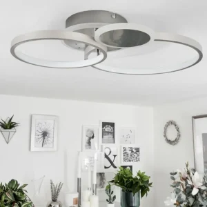 hofstein Plafonnier Tagsdorff LED Chrome, Nickel mat, 1 lumière* Lampes Modernes