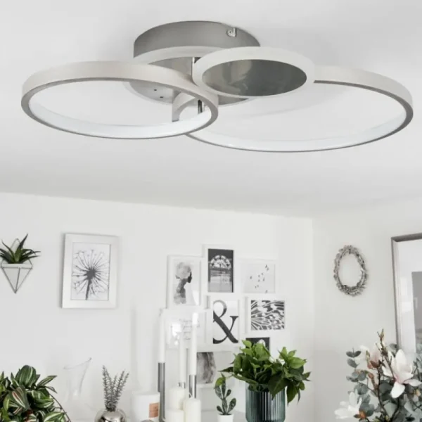 hofstein Plafonnier Tagsdorff LED Chrome, Nickel mat, 1 lumière* Lampes Modernes