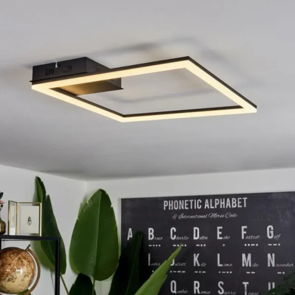 hofstein Plafonnier Taleta LED Noir, 1 lumière* Lampes Modernes
