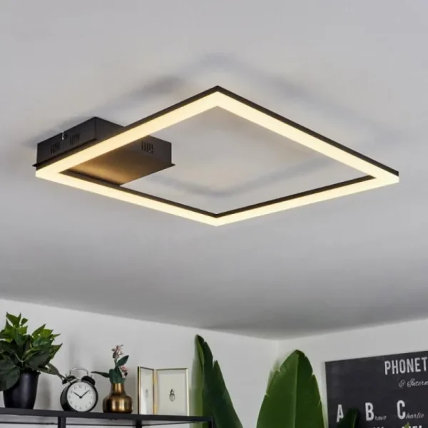 hofstein Plafonnier Taleta LED Noir, 1 lumière* Lampes Modernes
