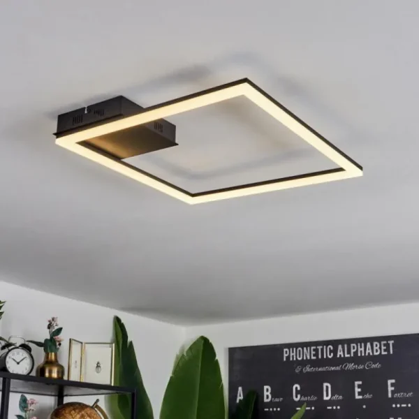 hofstein Plafonnier Taleta LED Noir, 1 lumière* Lampes Modernes