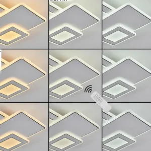 hofstein Plafonnier Tomazes LED Blanc, 1 lumière, Télécommandes* Lampes Modernes