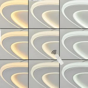 hofstein Plafonnier Tomazes LED Blanc, 1 lumière, Télécommandes* Lampes Modernes
