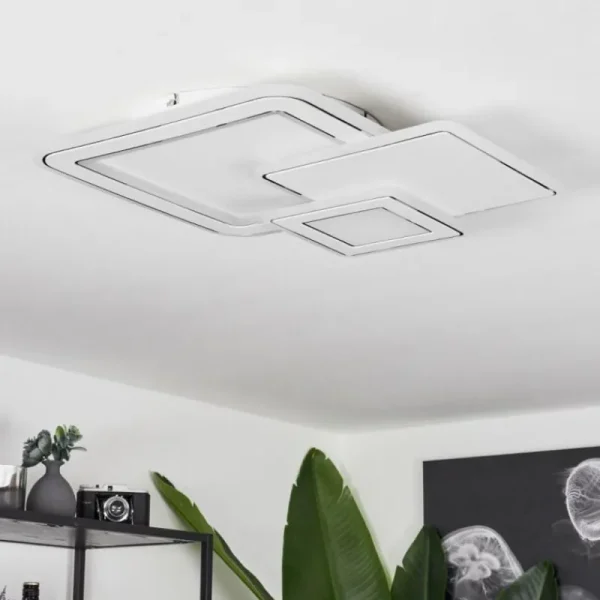 hofstein Plafonnier Tomazes LED Blanc, 1 lumière, Télécommandes* Lampes Modernes