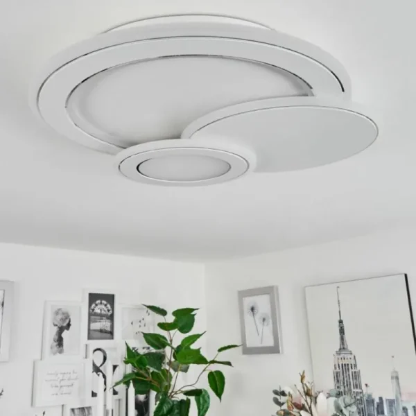 hofstein Plafonnier Tomazes LED Blanc, 1 lumière, Télécommandes* Lampes Modernes