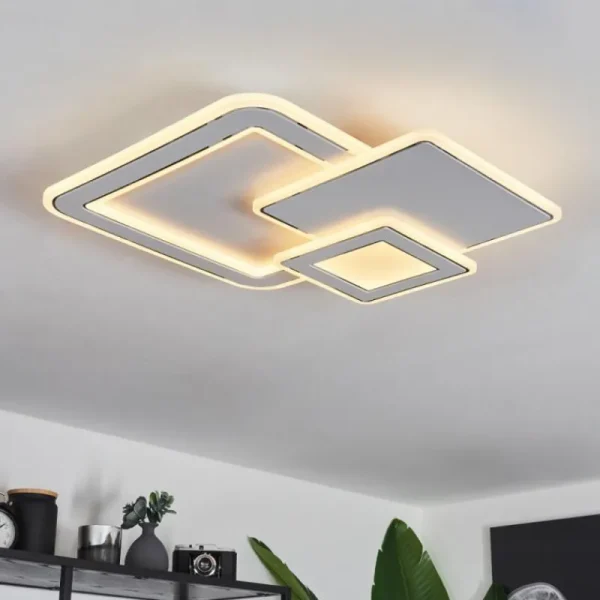 hofstein Plafonnier Tomazes LED Blanc, 1 lumière, Télécommandes* Lampes Modernes