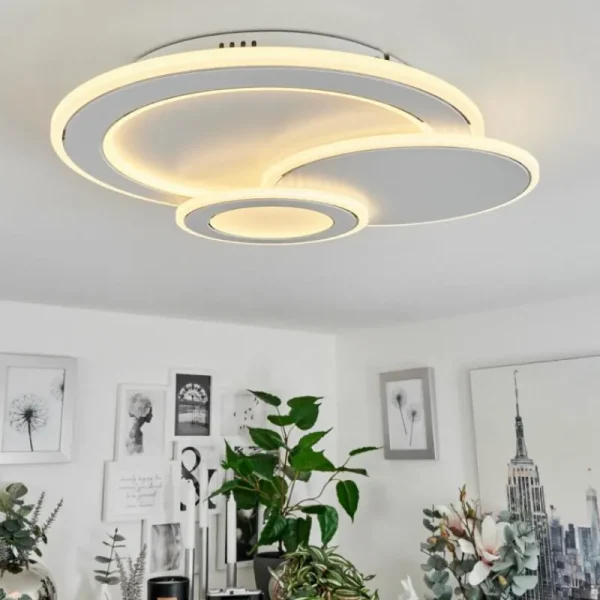 hofstein Plafonnier Tomazes LED Blanc, 1 lumière, Télécommandes* Lampes Modernes