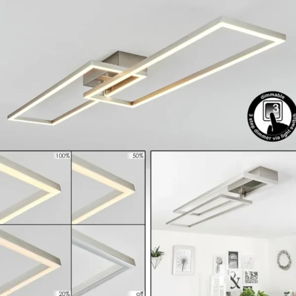 hofstein Plafonnier Torres LED Blanc, 1 lumière* Lampes Modernes