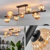 hofstein Plafonnier - Verre 10 cm, 12 cm, 15 cm Chehalis Ambre, 10 lumières* Lampes Modernes