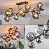 hofstein Plafonnier - Verre 10 cm, 12 cm, 15 cm Chehalis Fumé, 10 lumières* Lampes Modernes