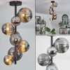 hofstein Plafonnier - Verre 10 cm, 12 cm, 15 cm Chehalis Fumé, 8 lumières* Lampes Modernes