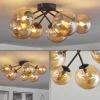 hofstein Plafonnier - Verre 12 cm, 15 cm Chehalis Ambre, 6 lumières* Lampes En Verre