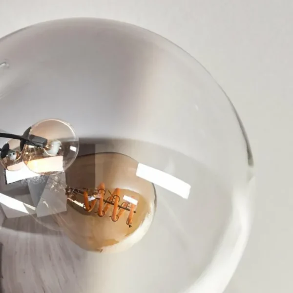 hofstein Plafonnier - Verre 10 cm, 12 cm, 15 cm Gastor Ambre, Fumé, 7 lumières* Lampes Modernes