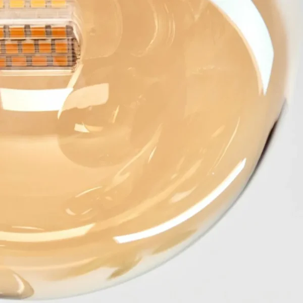 hofstein Plafonnier - Verre 10 cm, 12 cm, 15 cm Chehalis Ambre, Fumé, 8 lumières* Lampes Modernes