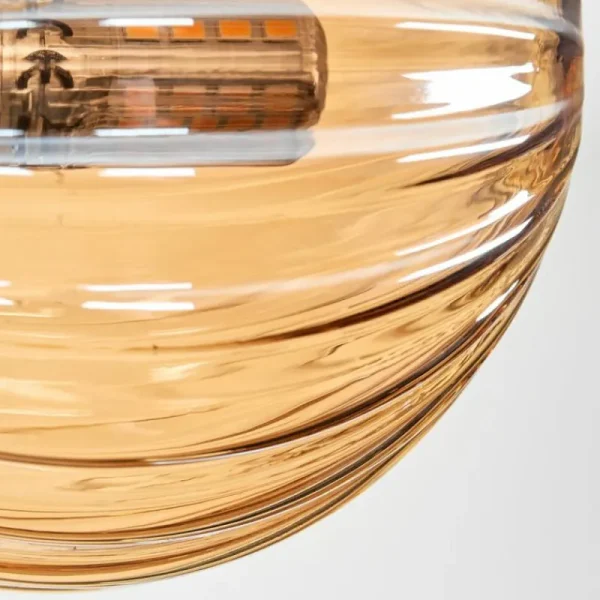 hofstein Plafonnier - Verre 10 cm, 12 cm, 15 cm Chehalis Ambre, 8 lumières* Lampes Modernes