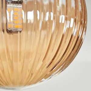 hofstein Plafonnier - Verre 10 cm, 12 cm, 15 cm Chehalis Ambre, 10 lumières* Lampes Modernes