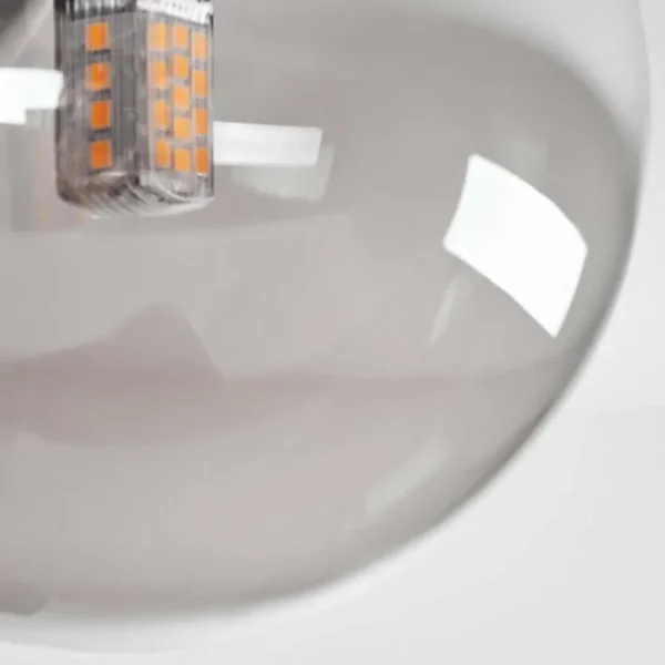 hofstein Plafonnier - Verre 10 cm, 12 cm, 15 cm Chehalis Fumé, 10 lumières* Lampes Modernes