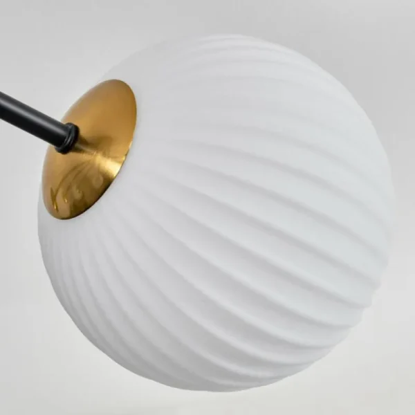 hofstein Plafonnier - Verre 12 cm, 15 cm Chehalis Or, Noir, 8 lumières* Lampes En Verre