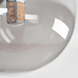 hofstein Plafonnier - Verre 10 cm, 12 cm, 15 cm Chehalis Ambre, Fumé, 10 lumières* Lampes Modernes