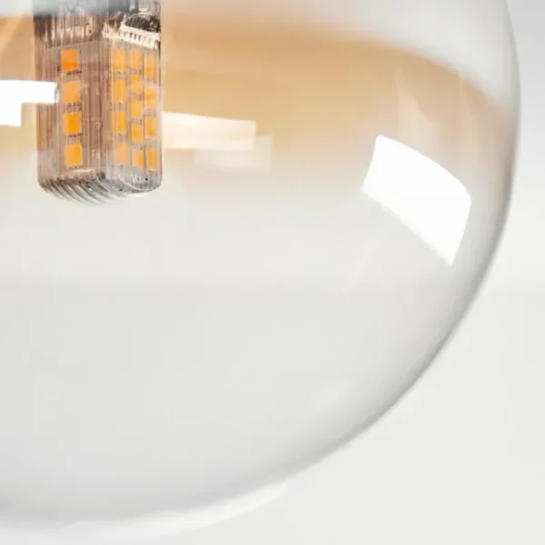 hofstein Plafonnier - Verre 10 cm, 12 cm, 15 cm Chehalis Ambre, Clair, 10 lumières* Lampes Modernes