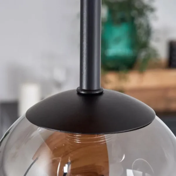 hofstein Plafonnier - Verre 10 cm, 12 cm, 15 cm Chehalis Écru, Noir, 5 lumières* Lampes Modernes