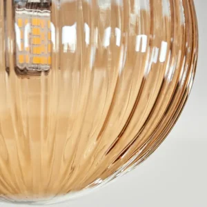 hofstein Plafonnier - Verre 10 cm, 12 cm, 15 cm Chehalis Ambre, Fumé, 10 lumières* Lampes Modernes