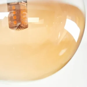 hofstein Plafonnier - Verre 10 cm, 12 cm, 15 cm Chehalis Ambre, Clair, Fumé, 10 lumières* Lampes Modernes