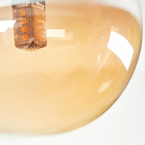 hofstein Plafonnier - Verre 10 cm, 12 cm, 15 cm Chehalis Ambre, Clair, Fumé, 10 lumières* Lampes Modernes