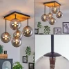 hofstein Plafonnier - Verre 15 cm Chehalis Écru, Noir, 5 lumières* Lampes Modernes