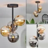hofstein Plafonnier - Verre 12 cm Chehalis Ambre, Fumé, 4 lumières* Lampes Modernes