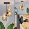 hofstein Plafonnier - Verre 12 cm Chehalis Ambre, 4 lumières* Lampes Modernes