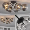 hofstein Plafonnier - Verre 15 cm Chehalis Clair, Fumé, 6 lumières* Lampes Modernes