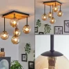 hofstein Plafonnier - Verre 12 cm Chehalis Écru, Noir, 5 lumières* Lampes Modernes