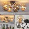 hofstein Plafonnier - Verre 15 cm Chehalis Ambre, Fumé, 6 lumières* Lampes Modernes