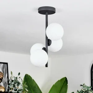 hofstein Plafonnier - Verre 12 cm Chehalis Blanc, 4 lumières* Lampes Modernes