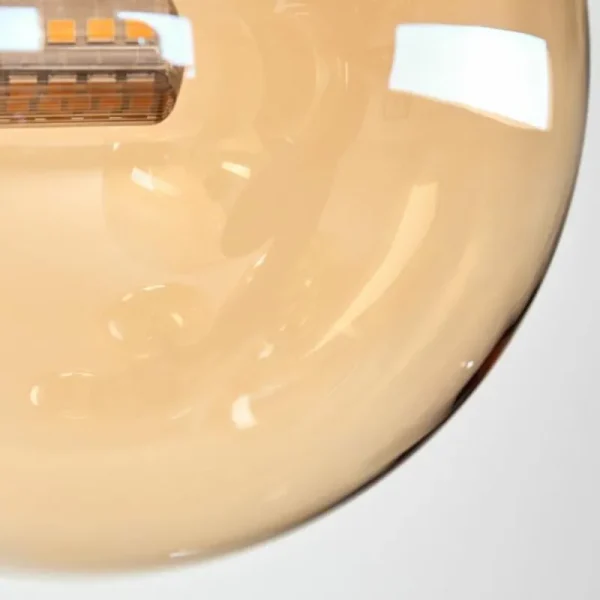 hofstein Plafonnier - Verre 12 cm Chehalis Ambre, 8 lumières* Lampes En Verre