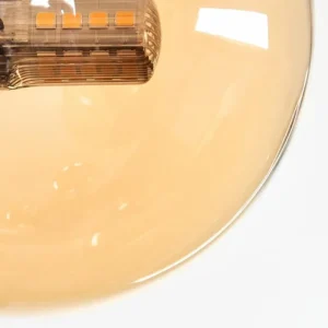 hofstein Plafonnier - Verre 10 cm Chehalis Ambre, 8 lumières* Lampes En Verre